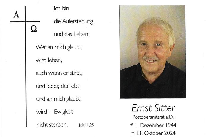 Nachruf für Ernst Sitter